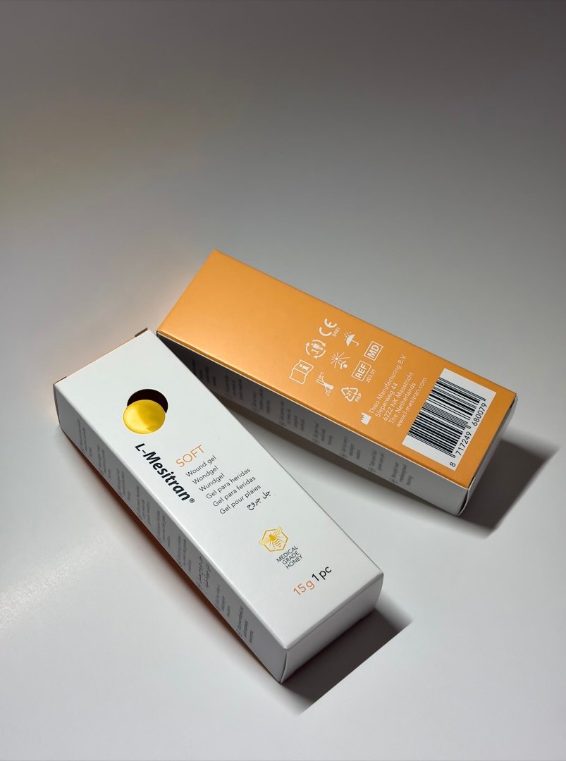 Finished L-Mesitran Soft cartons produced from the approved packaging artwork